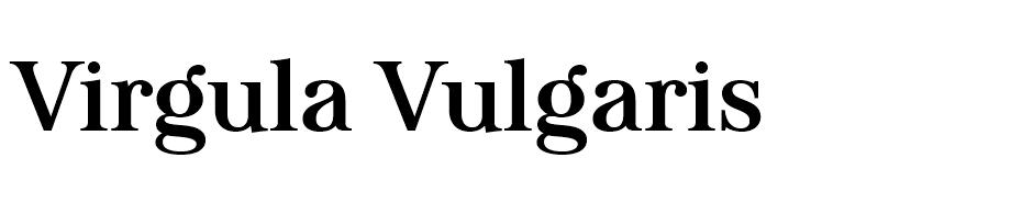 Virgula Vulgaris font